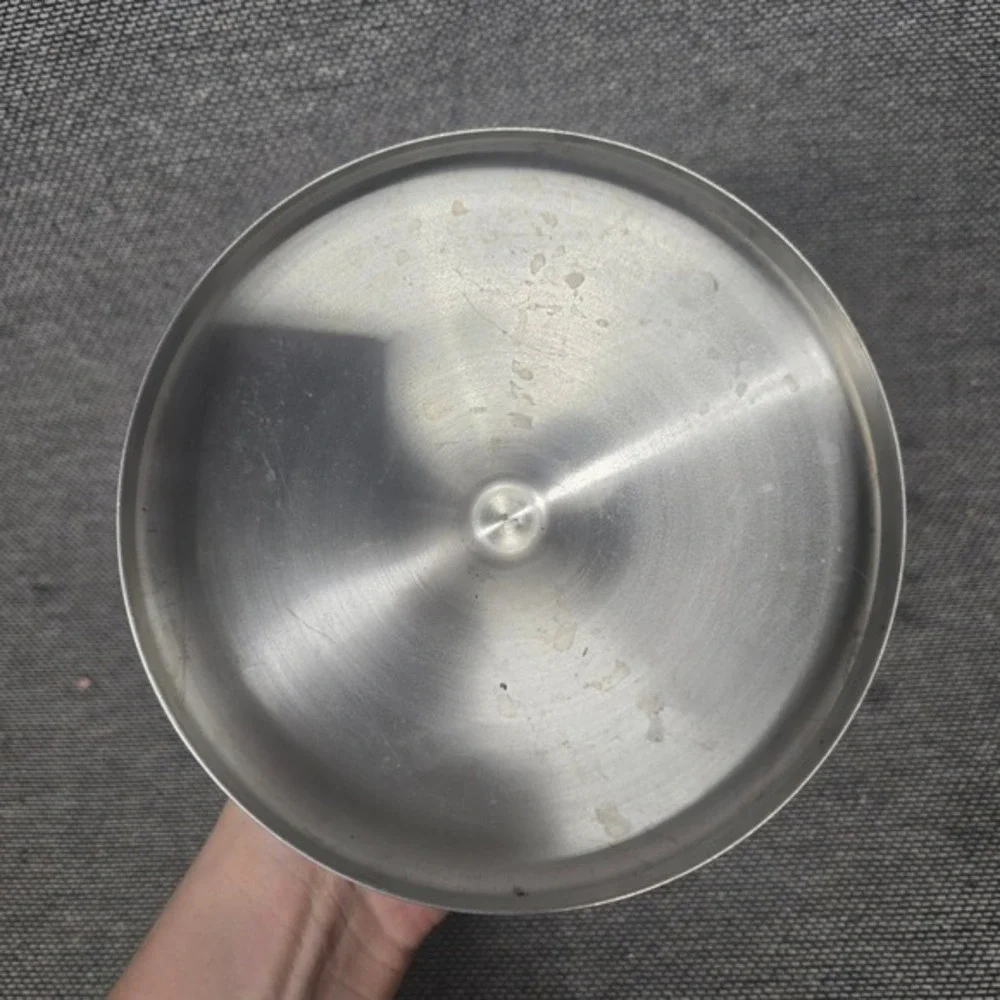 Vintage Stainless Steel High Dome Pot Lid Replacement Black Knob 6.25‎ Inch